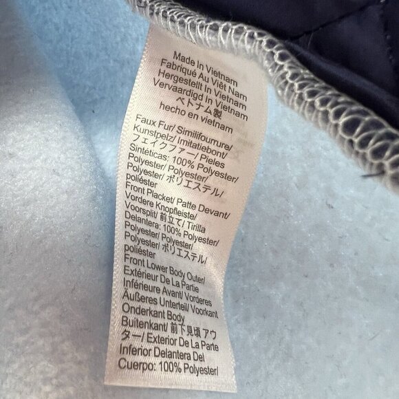 J. Crew Factory Quilted Sherpa Half Snap Popover Fleece Sweatshirt M Preppy Cozy - Picture 6 of 7